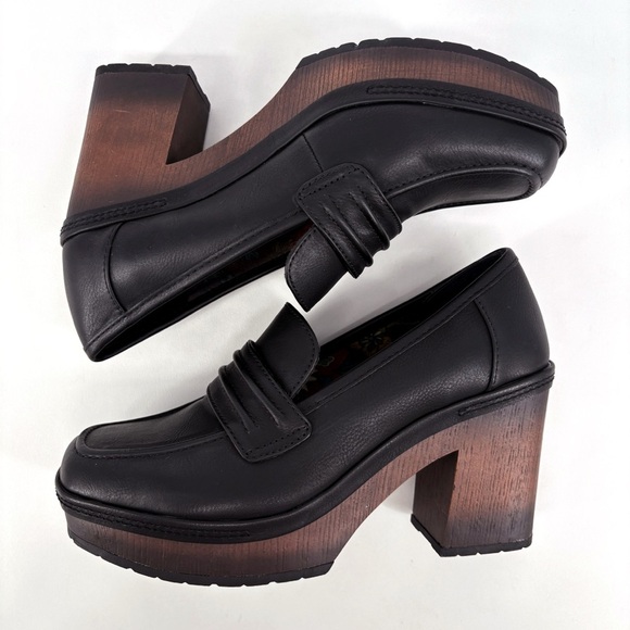 KORKS | Penny Chunky Platform Loafer Pumps in Black | Sz 8 - Picture 7 of 15